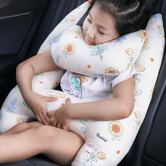 Adorable Ultra-Soft Car Seat Pillows with Secure Belt - Ensures Safety And Restful Naps on the Go