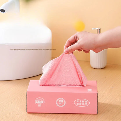 Reusable And Disposable Microfiber Water Absorbent Cleaning Towels